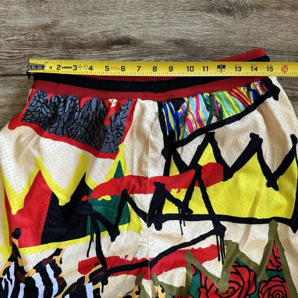 Crown Print Athletic Ball Shorts Men's Multicolor Large Historian Threads - Picture 8 of 9